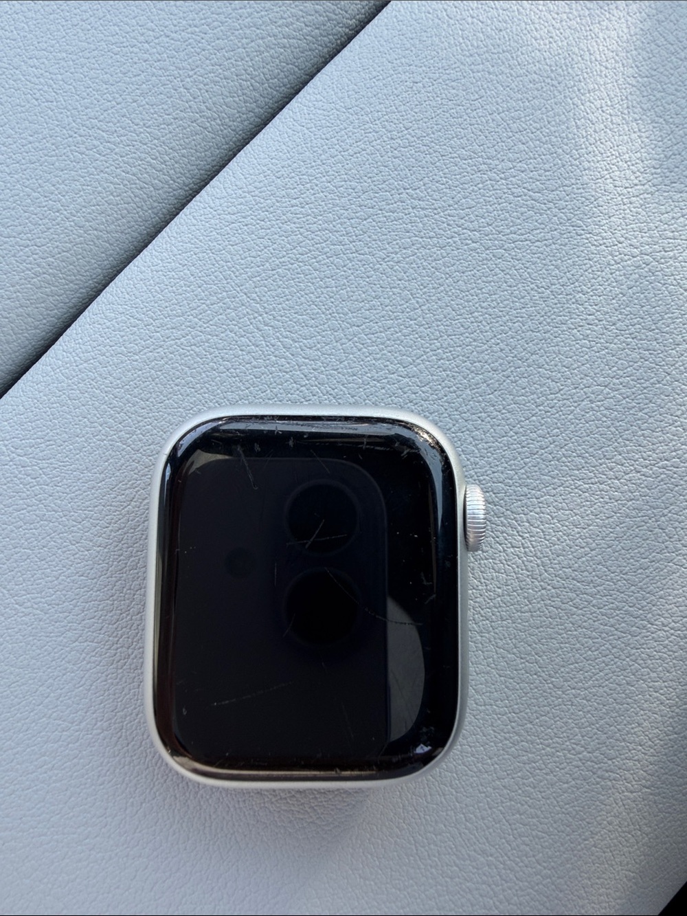 Apple Silver Smartwatch Case with Black Display